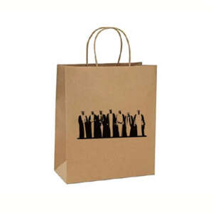 Kraft Shopping Bag (Brown Virgin) Top Fold